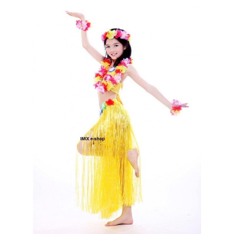 Dívčí Havajský kostým HULA HAWAII - set (5 kusů)