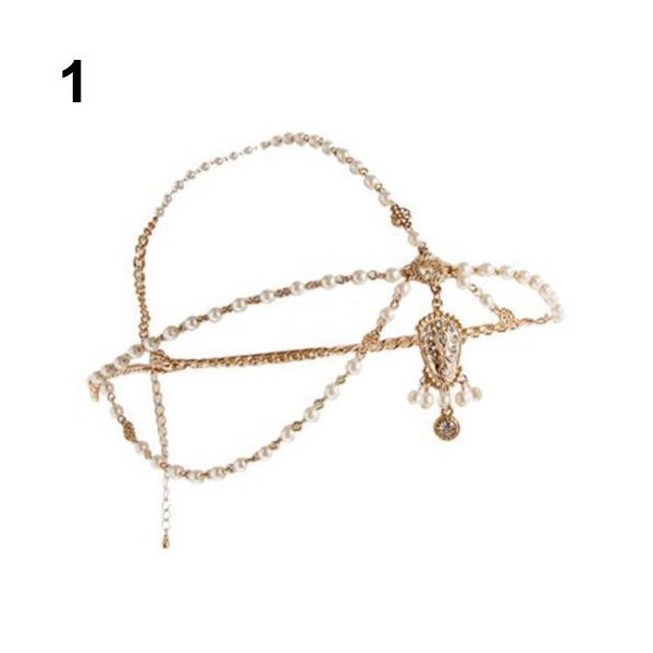 Řetízková čelenka korálková s tikkou