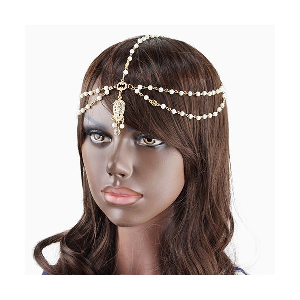 Řetízková čelenka korálková s tikkou