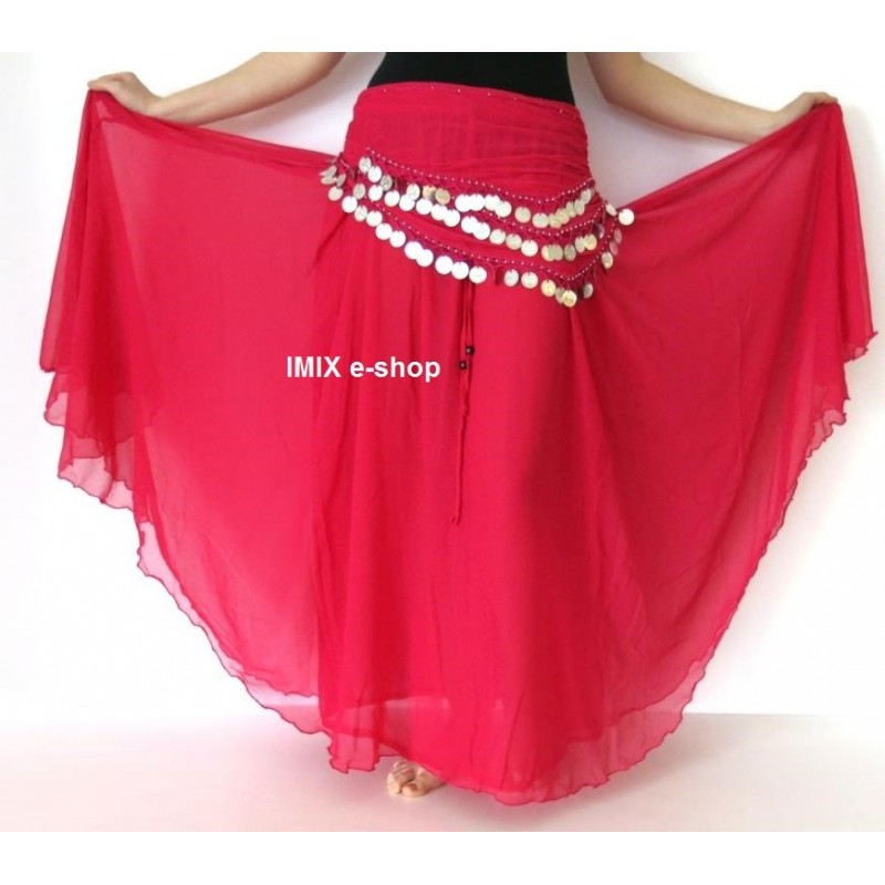 SET 2 ks- Dvouvrstvá kolová sukně Anisah + penízkový šátek