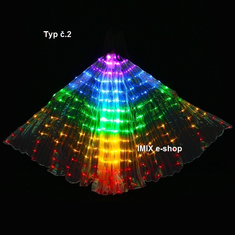 LED křídla ISIS s 300 diodami DUHOVÉ- 5 barev