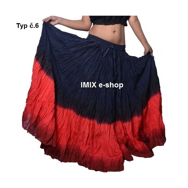 Široké sukně TRIBAL batika - obvod 10 metrů