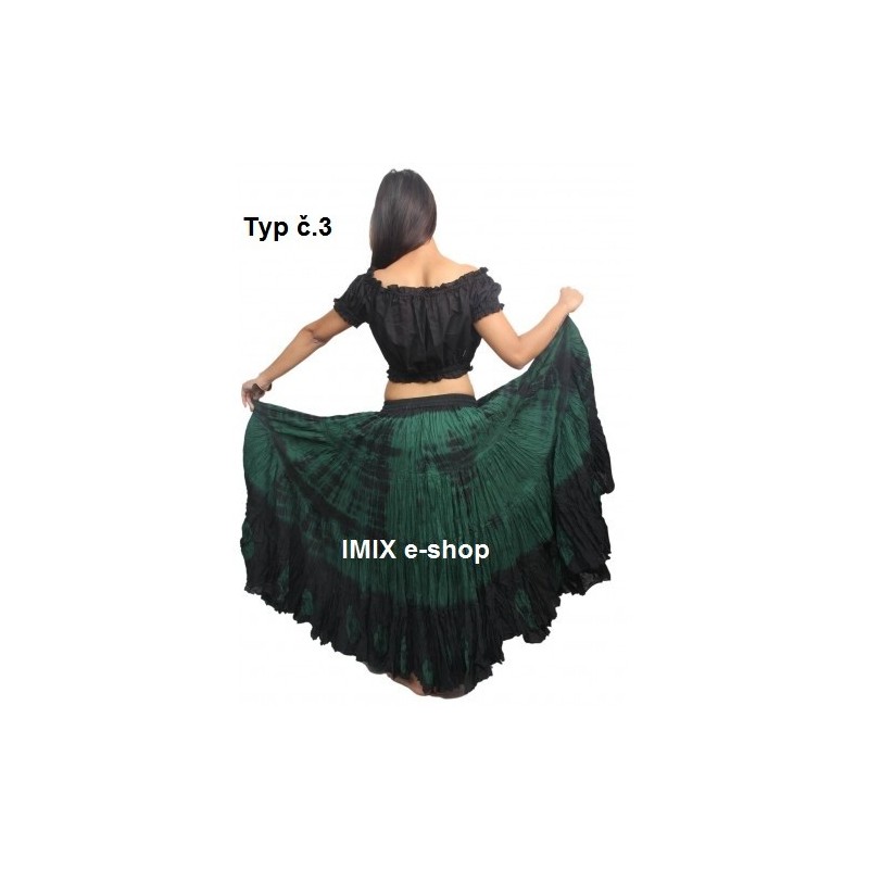Široká sukně TRIBAL Batika žíhaná - 23 metrů