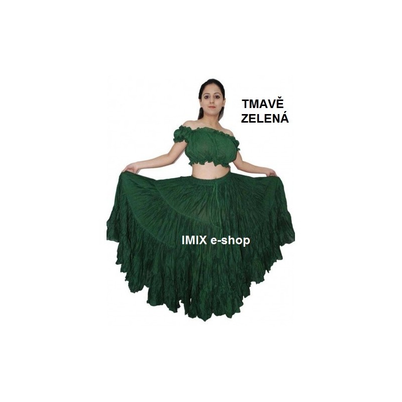 Široká sukně TRIBAL jednobarevná - 29 metrů Široká sukně TRIBAL jednobarevná - 29 metrů