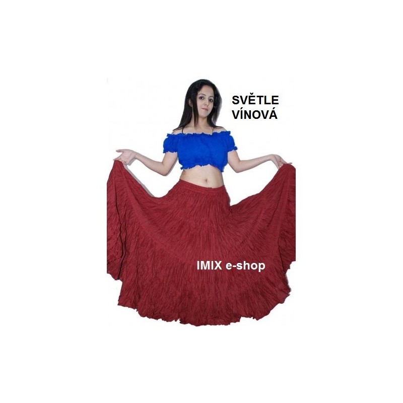 Široká sukně TRIBAL jednobarevná - 29 metrů Široká sukně TRIBAL jednobarevná - 29 metrů