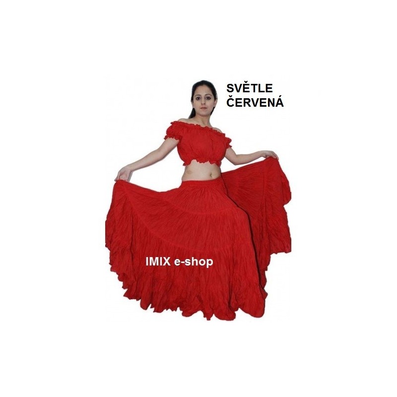 Široká sukně TRIBAL jednobarevná - 29 metrů Široká sukně TRIBAL jednobarevná - 29 metrů