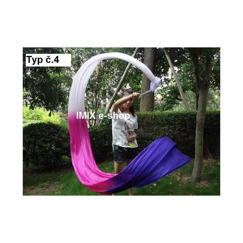 Taneční závoj na tyči mnohobarevný - 400x90 cm