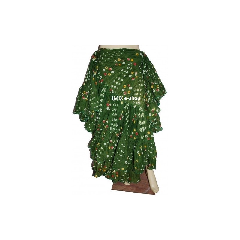 Puntikované bavlněné Tribal sukně jednobarevné - 23 m
