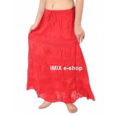 Dlouhé vyšívané letní sukně s háčkováním