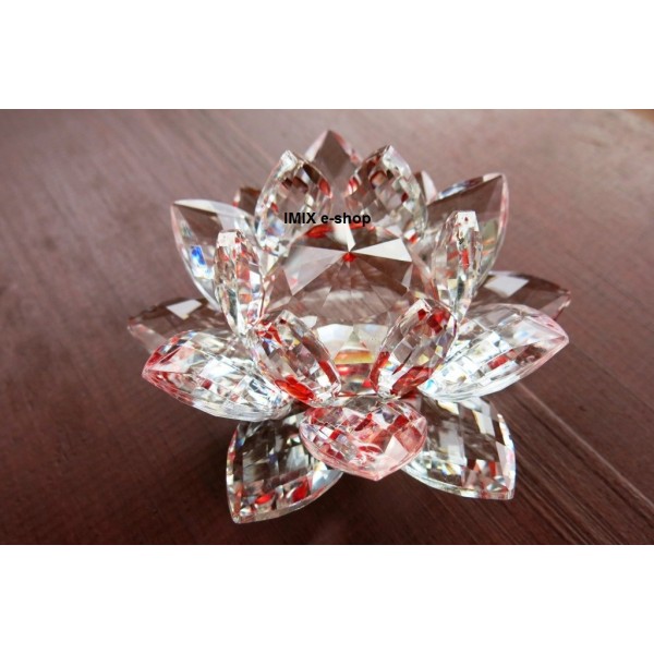 Křišťálový LOTOS květ střední