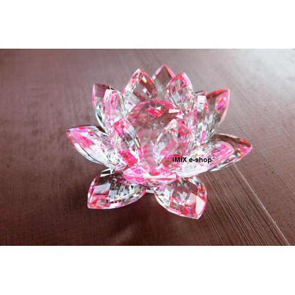 Křišťálový LOTOS květ střední