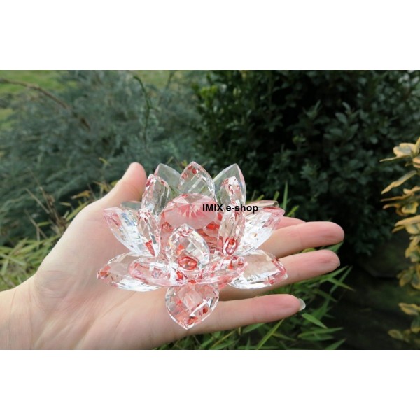 Křišťálový LOTOS květ střední