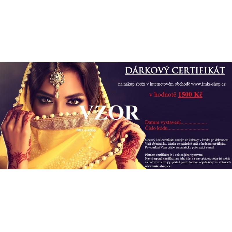 Dárkový certifikát - motiv orient