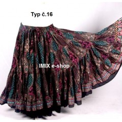 Bavlněná široká sukně Gypsy Etnic 23 metrů - 30 BAREV