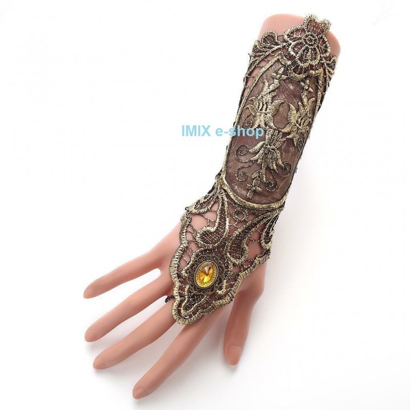 Gotická Retro Tribal krajková rukavička šněrovací