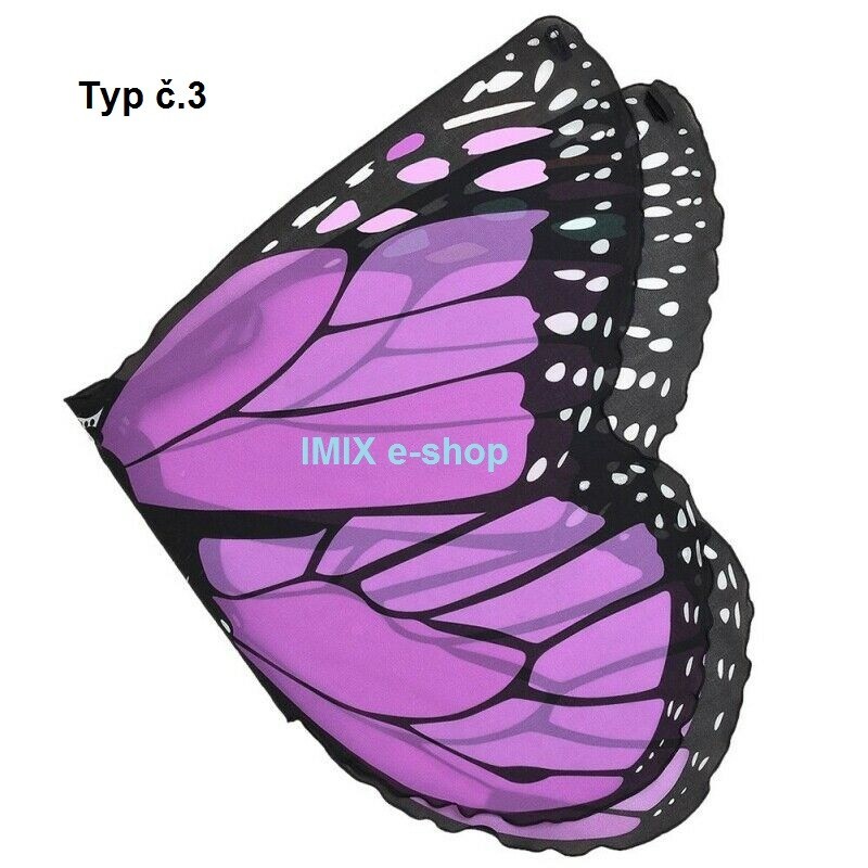 Dětská motýlí křídla šifönová krátká