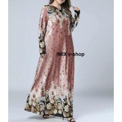 Orientální dlouhé šaty Abaya DUBAJ růžové