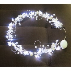 LED osvětlená perlová čelenka s funkcemi