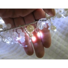 LED osvětlená perlová čelenka s funkcemi
