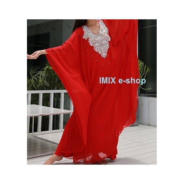 Kaftan dlouhé vyšívané šaty Khaleeji (více barev)
