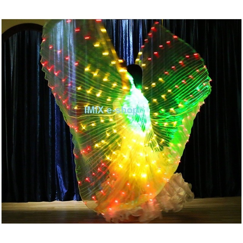 LED křídla ISIS s 300 diodami DUHOVÉ, tříbarevné