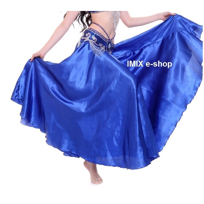 Saténové zářivé kolové sukně MALIKA