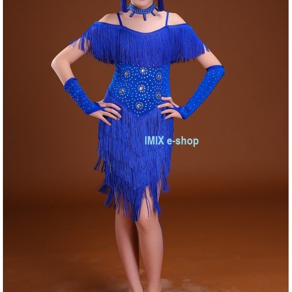 Dívčí taneční LATINO šaty JASICA - 5 dílů