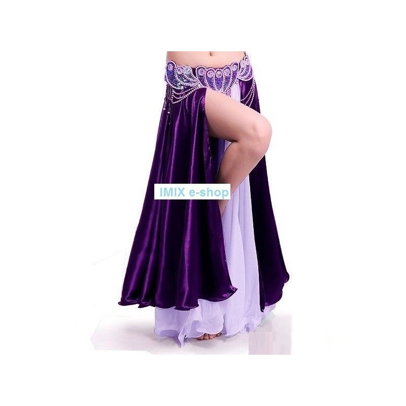 Dvojitá saténovo-šifónová sukně MISHEL