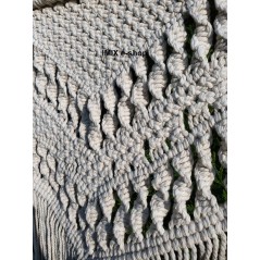 Makramé drhaná bavlněná ozdoba na stěnu 85 cm
