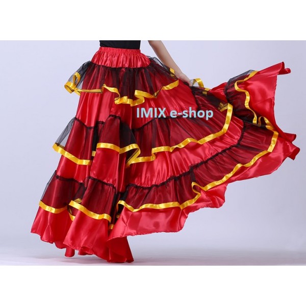 Flamenco saténová sukně Celeste