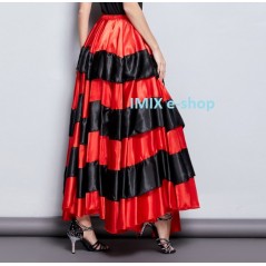 Flamenco Orient saténová sukně s volány Iris