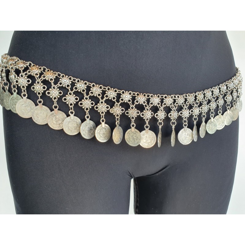 Metal Tribal Turkish belt with coins