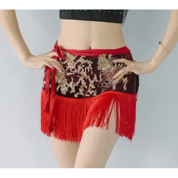 Decorated net scarf with fringe Ya Saidi