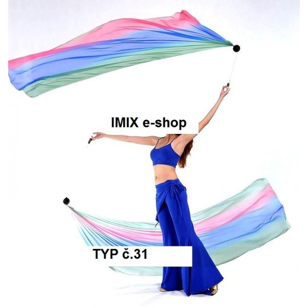 A PAIR of veils on a POI ball